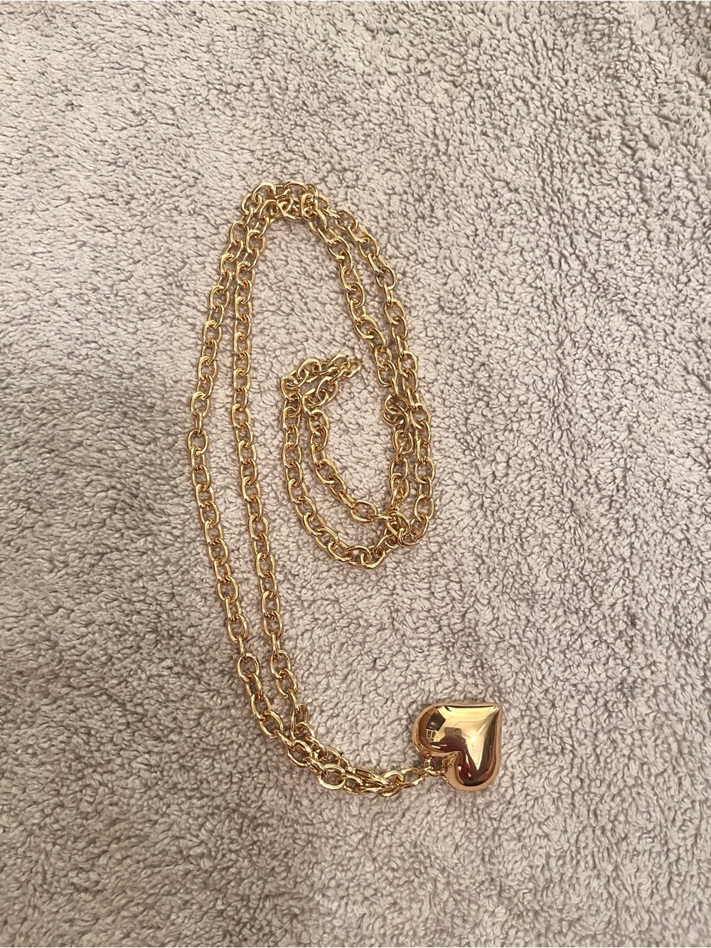 Gold Heart Pendant plated 18” Gold Plated Chain